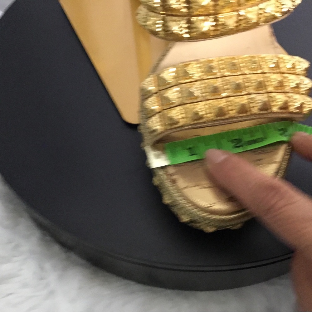 Christian Louboutin Gold Studded Slide Mules - Picture 13 of 14